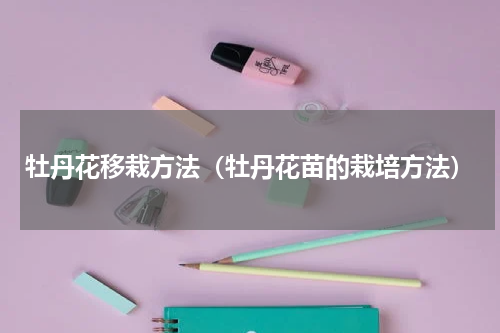 牡丹花移栽方法（牡丹花苗的栽培方法）